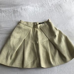 Rachel Zoe Pleated Gold Skirt